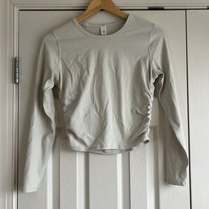 NWOT Lululemon All It Takes Ribbed Nulu Long Sleeve Shirt in Bone Size 6